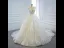 Luxe Ivoire La Mariée Robe De Mariée 2020 Robe Boule Transparentes Col v profond Sans Manches Dos Nu Appliques En Dentelle Perlage Perle Noeud Ceinture