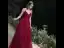 Sexy Bordeaux Robe De Bal 2020 Princesse Bretelles Spaghetti Col v profond Sans Manches Perlage Glitter Tulle Ceinture Longue Volants Dos Nu Robe De Ceremonie
