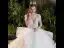 Romantique Blanche La Mariée Robe De Mariée 2020 Robe Boule Transparentes Encolure Dégagée Manches Courtes Dos Nu Perlage Glitter Tulle Cathedral Train Volants