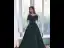 Élégant Vert Foncé Velour Hiver Robe De Soirée 2020 Princesse De l'épaule Bretelles Spaghetti Manches Courtes Ceinture Longue Volants Dos Nu Robe De Ceremonie