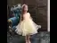 Chic / Beautiful Champagne Birthday Flower Girl Dresses 2020 Ball Gown Scoop Neck Sleeveless Appliques Lace Rhinestone Short Ruffle