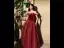 Chic / Beautiful Burgundy Engagement Prom Dresses 2020 A-Line / Princess Off-The-Shoulder Short Sleeve Beading Floor-Length / Long Ruffle Backless Formal Dresses