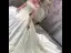 Modest / Simple Ivory Satin Bridal Wedding Dresses 2020 Ball Gown Off-The-Shoulder Short Sleeve Backless Chapel Train