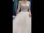 Élégant Champagne La Mariée Robe De Mariée 2020 Robe Boule Transparentes Encolure Dégagée Manches Courtes Dos Nu Paillettes Perlage Glitter Tulle Cathedral Train Volants