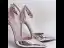 Fashion Silver Cocktail Party Patent Leather Sandals 2020 Ankle Strap 12 cm Stiletto Heels Pointed Toe Womens Sandals
