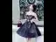 Meilleur Noire Satin de retour Robe De Graduation 2020 Princesse Bustier Sans Manches Appliques En Dentelle Perlage Courte Volants Dos Nu Robe De Ceremonie
