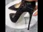 Vintage / Retro Black Street Wear Snakeskin Print Pumps 2020 12 cm Stiletto Heels Pointed Toe Pumps