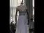 Haut de Gamme Gris Robe De Soirée 2020 Princesse Bretelles Spaghetti Manches Courtes V-Cou Perlage Faux Diamant Longue Volants Dos Nu Robe De Ceremonie