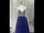 Haut de Gamme Bleu Marine Dansant Robe De Bal 2020 Princesse Bretelles Spaghetti Sans Manches Perlage Faux Diamant Longue Volants Dos Nu Robe De Ceremonie