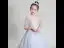 Vintage / Retro Grey See-through Birthday Flower Girl Dresses 2020 A-Line / Princess High Neck Puffy 1/2 Sleeves Appliques Lace Beading Court Train Ruffle