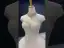 Luxus / Herrlich Weiß Hochzeits Brautkleider / Hochzeitskleider 2020 Ballkleid Durchsichtige Stehkragen Ärmellos Rückenfreies Handgefertigt Perlenstickerei Glanz Tülle Kapelle-Schleppe Rüschen