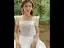 Vintage / Originale Champagne La Mariée Robe De Mariée 2020 Robe Boule Encolure Carrée Gonflée Manches Courtes Dos Nu Noeud Perlage Glitter Tulle Cathedral Train Volants
