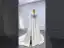 High End Weiß Satin Garten / Im Freien Brautkleider / Hochzeitskleider 2020 A Linie Durchsichtige Tiefer V-Ausschnitt Lange Ärmel Rückenfreies Stoffgürtel Perlenstickerei Perle Gespaltete Front Sweep / Pinsel Zug