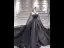 Fantastiske / Unike Svart Bryllups Brudekjoler Med Kappe 2020 Ballkjole Kjæreste Uten Ermer Ryggløse Beading Glitter Tyll Royal Train Buste