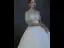 Luxury / Gorgeous Champagne See-through Bridal Wedding Dresses 2021 Ball Gown Scoop Neck Short Sleeve Backless Beading Sequins Glitter Tulle Cathedral Train Ruffle