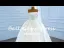 Luxe Blanche Satin La Mariée Robe De Mariée 2020 Robe Boule Bustier Sans Manches Dos Nu Fait main Perlage Perle Chapel Train Volants
