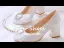 Sparkly Charming White Lace Rhinestone Wedding Shoes 2021 Tulle 7 cm Stiletto Heels Pointed Toe Wedding Pumps