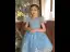 Chic / Beautiful Sky Blue Glitter Beading Sequins Birthday Flower Girl Dresses 2022 Ball Gown Scoop Neck Short Sleeve Knee-Length Flower Girl Dresses