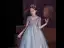 Chic / Beautiful Sky Blue Birthday Flower Girl Dresses 2022 Ball Gown High Neck Beading Sequins 1/2 Sleeves Floor-Length / Long Flower Girl Dresses