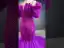 High-end Fuchsia Beading Pearl Sequins Prom Dresses 2022 Trumpet / Mermaid Scoop Neck Puffy Short Sleeve Chapel Train Formal Dresses