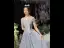 Charming Sparkly Sky Blue Glitter Sequins Prom Dresses 2022 A-Line / Princess Off-The-Shoulder Bow Short Sleeve Backless Floor-Length / Long Formal Dresses