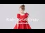 Vintage / Retro Red Satin Birthday Flower Girl Dresses 2021 Ball Gown Square Neckline Short Sleeve Bow Sash Backless Tea-length Ruffle