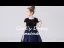 Fashion Navy Blue Birthday Flower Girl Dresses 2021 A-Line / Princess Scoop Neck Short Sleeve Sequins Sash Floor-Length / Long Ruffle