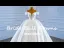 Luxury / Gorgeous White Satin Bridal Wedding Dresses 2021 Ball Gown See-through Off-The-Shoulder Deep V-Neck Short Sleeve Backless Handmade  Beading Pearl Chapel Train