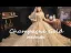 High-end Champagne Bridal Wedding Dresses 2021 Ball Gown See-through Scoop Neck Long Sleeve Backless Appliques Lace Beading Glitter Tulle Cathedral Train Ruffle