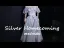 Bling Bling Silver Homecoming Graduation Dresses 2021 A-Line / Princess Off-The-Shoulder Short Sleeve Glitter Polyester Tea-length Ruffle Backless Formal Dresses