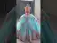 Flower Fairy Pool Blue Pearl Lace Flower Appliques Prom Dresses 2025 Ball Gown Off-The-Shoulder Short Sleeve Backless Bow Royal Train Formal Dresses