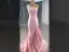 High End Rosa Ballkleider 2025 Meerjungfrau One-Shoulder Ärmellos Rückenfreies Sweep / Pinsel Zug Festliche Kleider