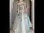 Bling Bling Sky Blue Beading Appliques Sequins Prom Dresses 2025 Ball Gown Off-The-Shoulder Short Sleeve Backless Floor-Length / Long Formal Dresses