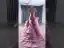 High-end Unusual Blushing Pink Cascading Ruffles Prom Dresses 2025 Ball Gown Off-The-Shoulder Short Sleeve Backless Sweep Train Formal Dresses