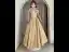 Elegant Gold Printing Prom Dresses 2025 A-Line / Princess Off-The-Shoulder Short Sleeve Backless Floor-Length / Long Formal Dresses