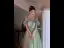 Chic / Belle Vert Citron Perlage Paillettes Robe De Bal 2025 Princesse Encolure Dégagée Manches Courtes Longue Promo Robe De Ceremonie