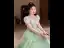 Chic / Belle Vert Cendré Fleur Robe De Bal 2025 Princesse V-Cou Manches Courtes Dos Nu Longue Promo Robe De Ceremonie
