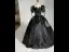 Vintage / Retro Black Beading Lace Flower Satin Prom Dresses 2025 Ball Gown Square Neckline Puffy Short Sleeve Backless Floor-Length / Long Prom Formal Dresses