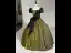 Vintage / Retro Clover Green Sequins Bow Prom Dresses 2025 Ball Gown Square Neckline Puffy Short Sleeve Backless Floor-Length / Long Prom Formal Dresses