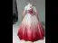 Vintage / Retro Multi-Colors Red Embroidered Satin Prom Dresses 2025 Ball Gown Scoop Neck 3/4 Sleeve Floor-Length / Long Prom Formal Dresses