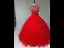 Vintage / Retro Red Lace Flower Sequins Bow Sash Prom Dresses 2025 Ball Gown High Neck Cap Sleeves Floor-Length / Long Prom Formal Dresses