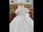 Vintage / Retro Ivory Beading Rhinestone Appliques Bow Birthday Flower Girl Dresses 2025 Ball Gown Scoop Neck Short Sleeve Floor-Length / Long