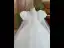 Elegant White Pearl Rhinestone Appliques Birthday Flower Girl Dresses 2025 Ball Gown With Cloak Scoop Neck Puffy Short Sleeve Floor-Length / Long