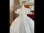 Elegant Ivory Pearl Rhinestone Birthday Flower Girl Dresses 2025 Ball Gown Scoop Neck Puffy Short Sleeve Floor-Length / Long