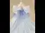 Classy Sky Blue Beading Pearl Sequins Cascading Ruffles Birthday Flower Girl Dresses 2024 Ball Gown Off-The-Shoulder Puffy Short Sleeve Backless Sweep Train Flower Girl Dresses