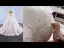 Luxury / Gorgeous Champagne See-through Bridal Wedding Dresses 2021 Ball Gown Scoop Neck Long Sleeve Beading Sequins Court Train Ruffle