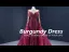 Haut de Gamme Tapis rouge Bordeaux Robe De Soirée 2021 Princesse Transparentes Encolure Carrée Manches Longues Fait main Perlage Paillettes Tribunal Train Volants Robe De Ceremonie