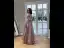 Sexy Blushing Pink Sequins Pearl Prom Dresses 2021 A-Line / Princess Off-The-Shoulder Backless Short Sleeve Floor-Length / Long Formal Dresses