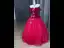 Vintage / Retro Red Appliques Lace Butterfly Glitter Velvet Prom Dresses 2025 Ball Gown Off-The-Shoulder Short Sleeve Backless Floor-Length / Long Formal Dresses