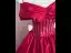Vintage / Retro Burgundy Printing Glitter Corset Prom Dresses 2025 Ball Gown Off-The-Shoulder Short Sleeve Backless Floor-Length / Long Formal Dresses